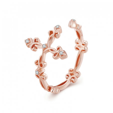 Inel argint reglabil cruce [7]