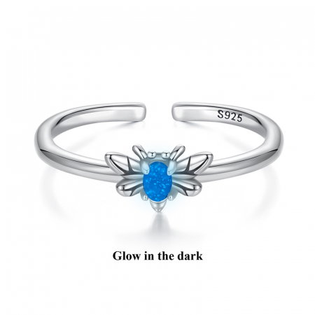 Inel argint reglabil cu albinuta fosforescenta [11]
