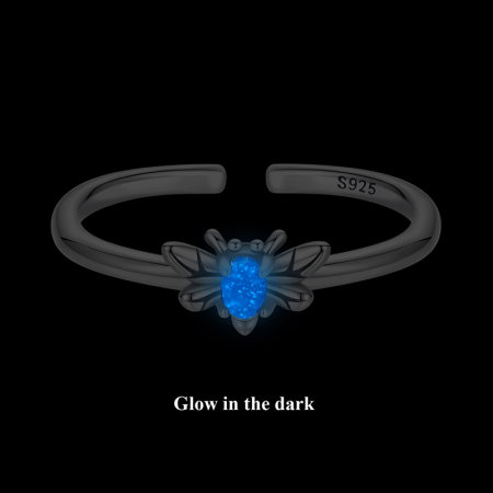 Inel argint reglabil cu albinuta fosforescenta [12]