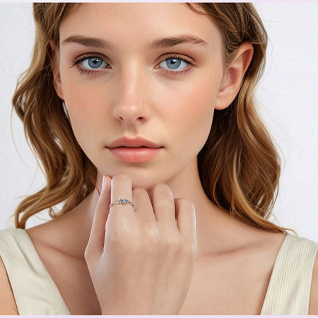 Inel argint reglabil cu albinuta fosforescenta [13]