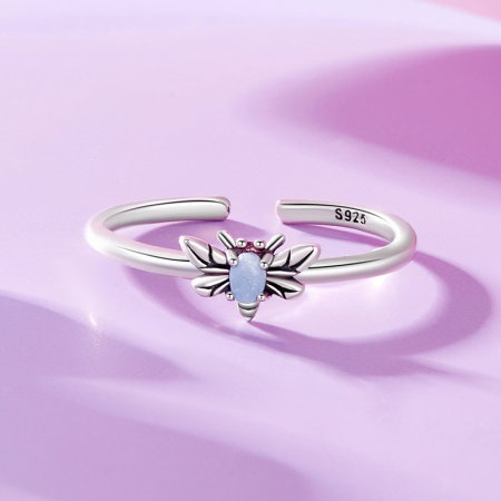 Inel argint reglabil cu albinuta fosforescenta [7]