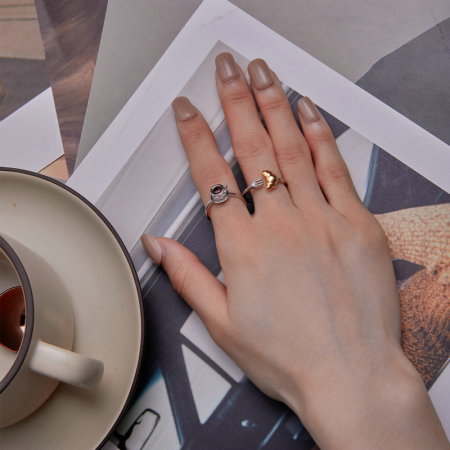 Inel argint reglabil cu croissant [9]