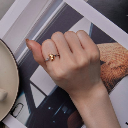 Inel argint reglabil cu croissant [5]