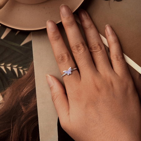 Inel argint reglabil cu fluturas [1]