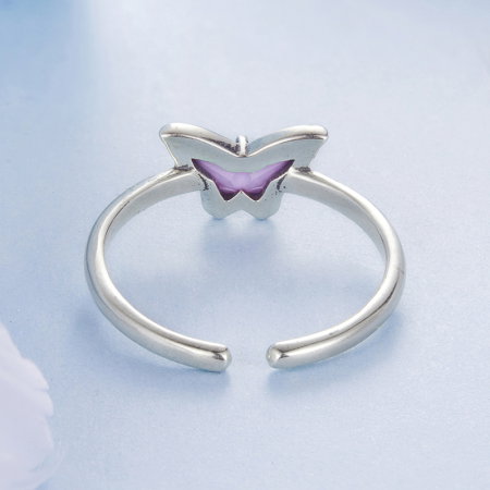 Inel argint reglabil cu fluturas [7]