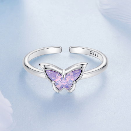 Inel argint reglabil cu fluturas [5]