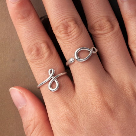 Inel argint reglabil cu Infinit [14]