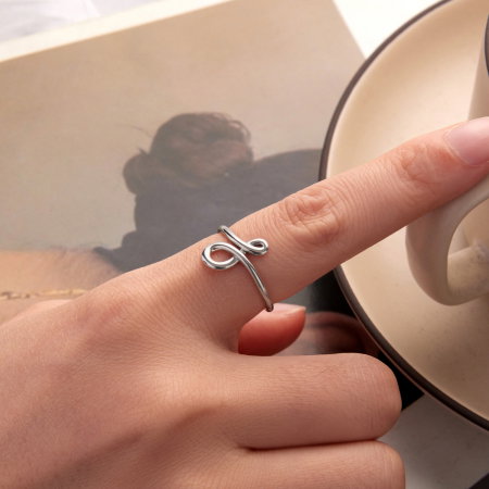 Inel argint reglabil cu Infinit [5]