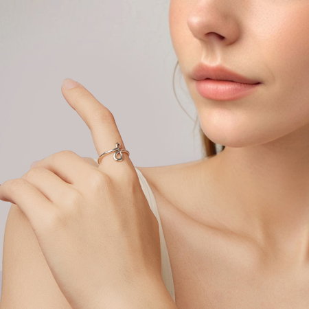 Inel argint reglabil cu Infinit [7]