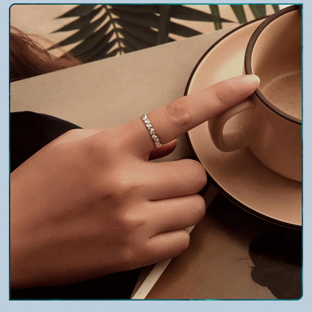 Inel argint reglabil cu inimioare [14]