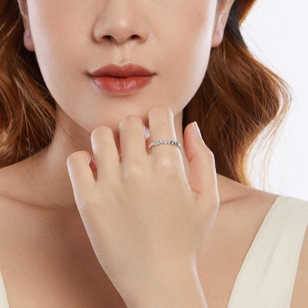 Inel argint reglabil cu inimioare [3]