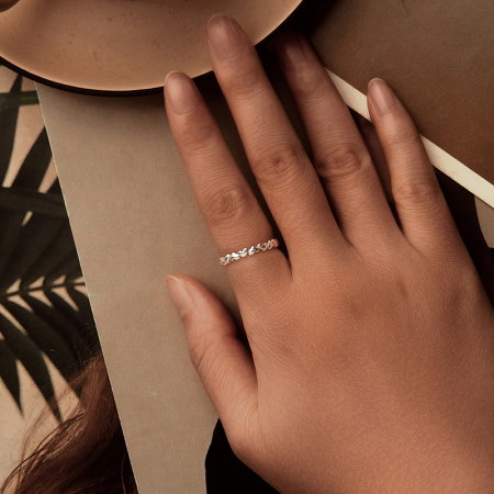 Inel argint reglabil cu inimioare [7]