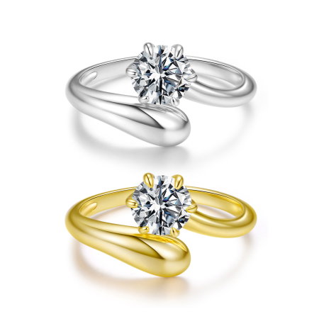 Inel argint reglabil cu Moissanit [11]