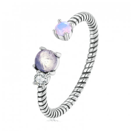 Inel argint reglabil cu opal [0]