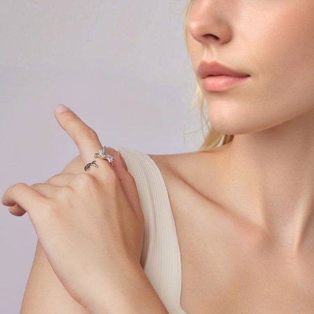 Inel argint reglabil cu pescarus [6]