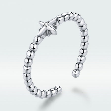 Inel argint reglabil cu steluta si zirconiu [7]