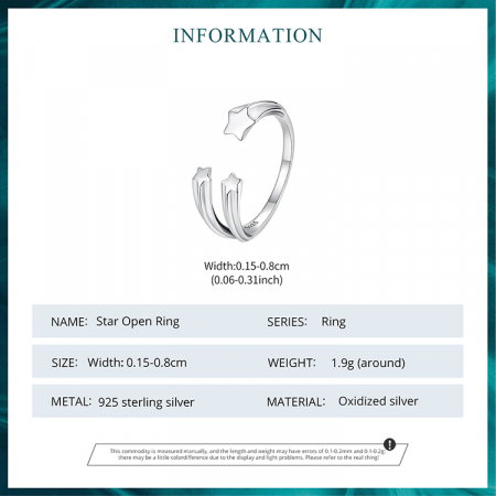 Inel argint reglabil cu stelute [11]