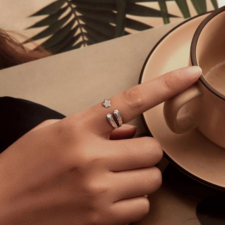 Inel argint reglabil cu stelute [1]