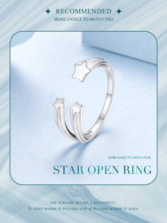 Inel argint reglabil cu stelute [14]