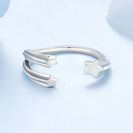 Inel argint reglabil cu stelute [4]