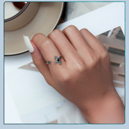 Inel argint reglabil Dragoste si Credinta [7]