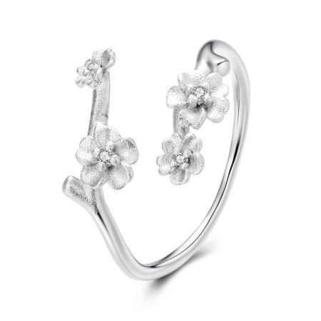 Inel argint reglabil floare de prun [0]