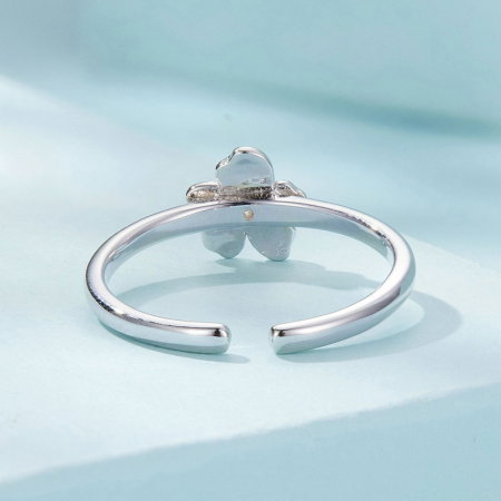 Inel argint reglabil floare mov [6]