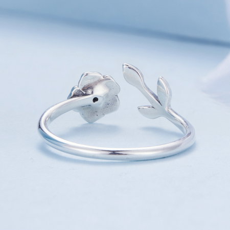 Inel argint reglabil floral [4]