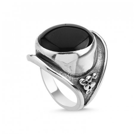 Inel argint reglabil handmade cu onix [0]