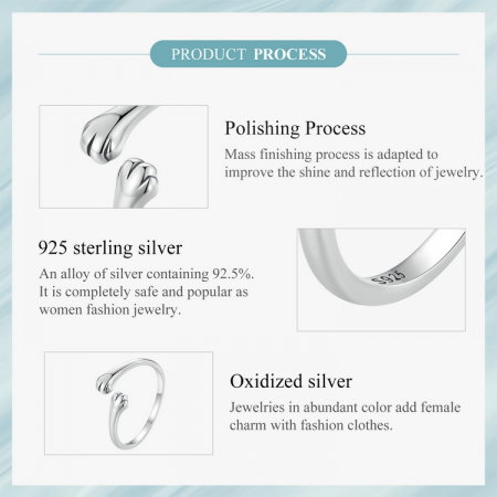 Inel argint reglabil imbratisare de pisica [11]