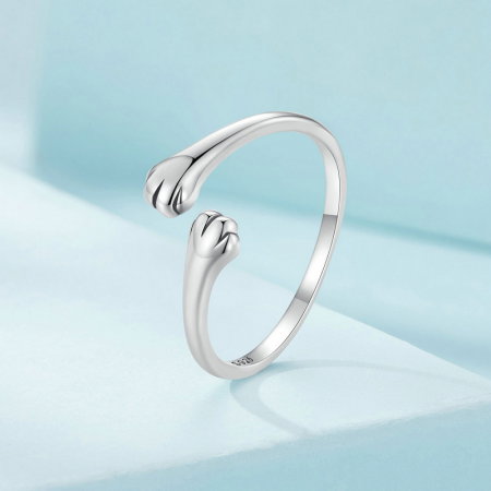 Inel argint reglabil imbratisare de pisica [1]