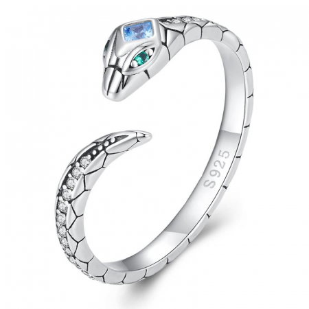 Inel argint reglabil in forma de sarpe [4]