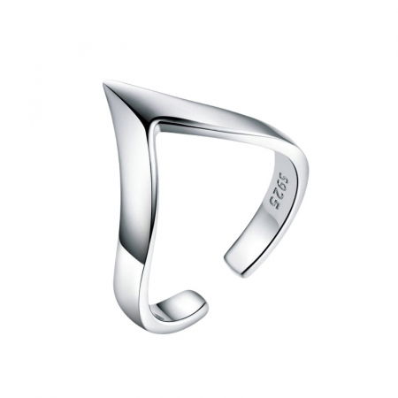 Inel argint reglabil Inima  placat cu rodiu