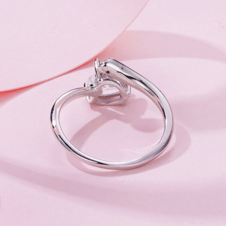 Inel argint reglabil inimioara cu Zirconia [4]