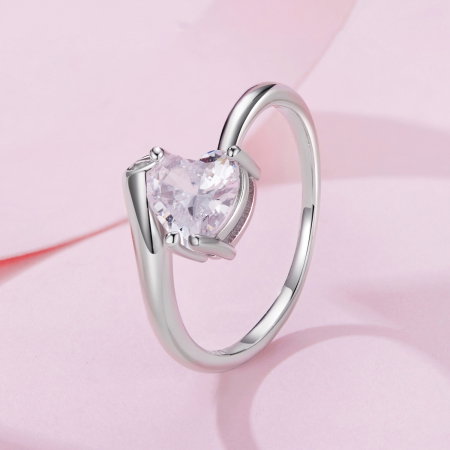 Inel argint reglabil inimioara cu Zirconia [7]