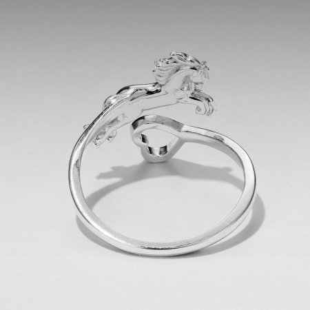 Inel argint reglabil inimioara si calut [6]