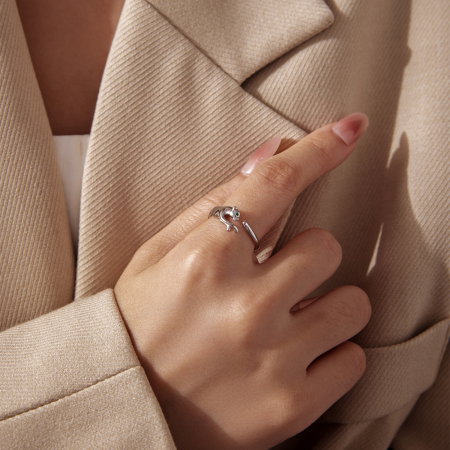 Inel argint reglabil leopard cu Zirconia [7]