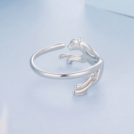 Inel argint reglabil leopard cu Zirconia [6]