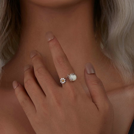 Inel argint reglabil licurici luminos [7]