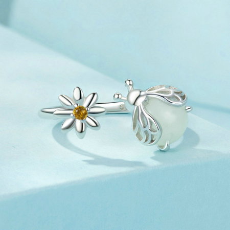 Inel argint reglabil licurici luminos [6]