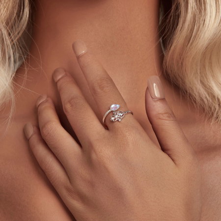 Inel argint reglabil mana norocoasa [5]