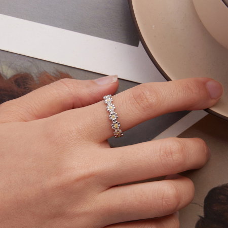 Inel argint reglabil margareta [5]