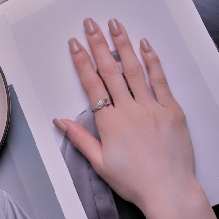 Inel argint reglabil pana de paun [1]