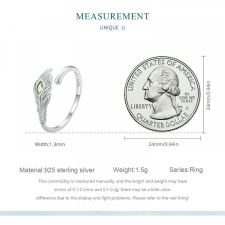 Inel argint reglabil pana de paun [11]