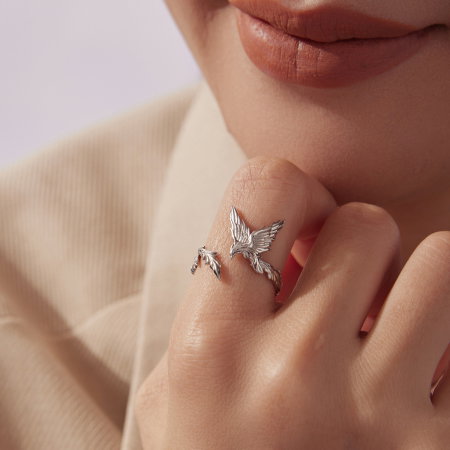 Inel argint reglabil pasarea phoenix [3]