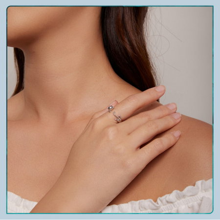 Inel argint reglabil pisicuta [5]