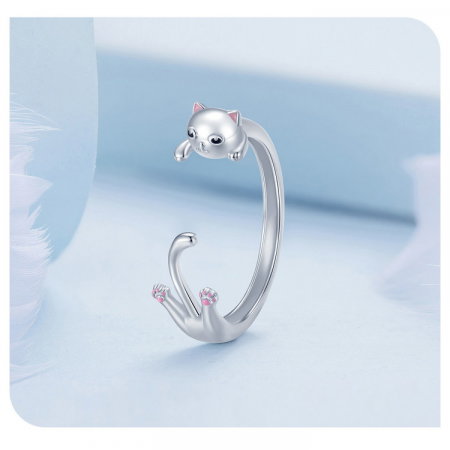 Inel argint reglabil pisicuta [9]