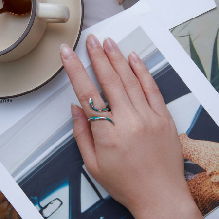 Inel argint reglabil sarpe [5]