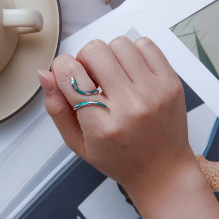 Inel argint reglabil sarpe [6]