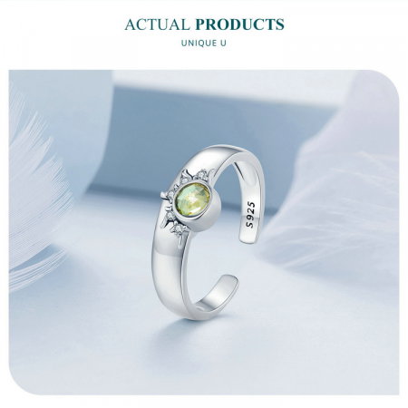 Inel argint reglabil soare [15]